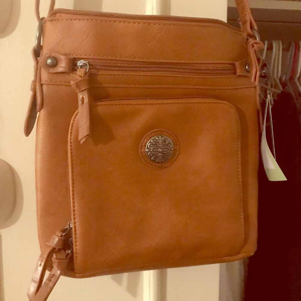 Brown leather purse